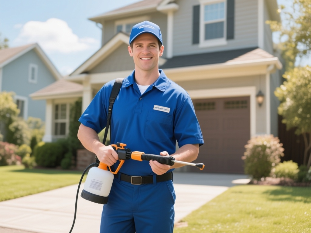 Professional pest control technician